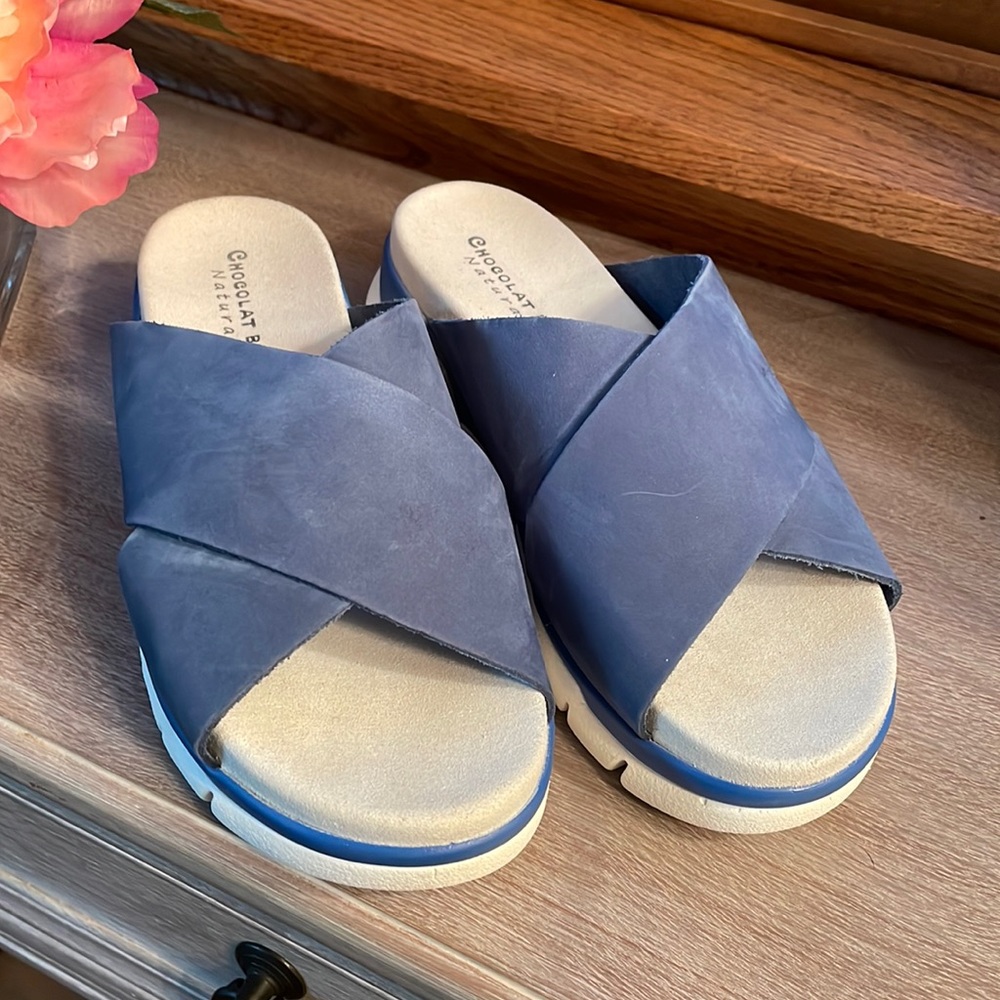 Chocolat Blu Natural Suede Sandals